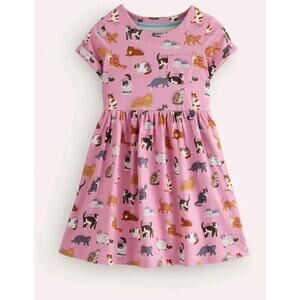 NEW Mini Boden Short-sleeved Fun Jersey Dress Sz 6 To 7